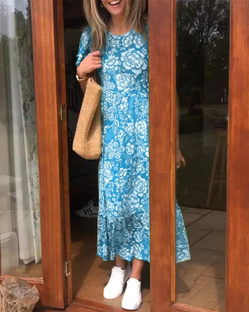 Floral Print Maxi Dress