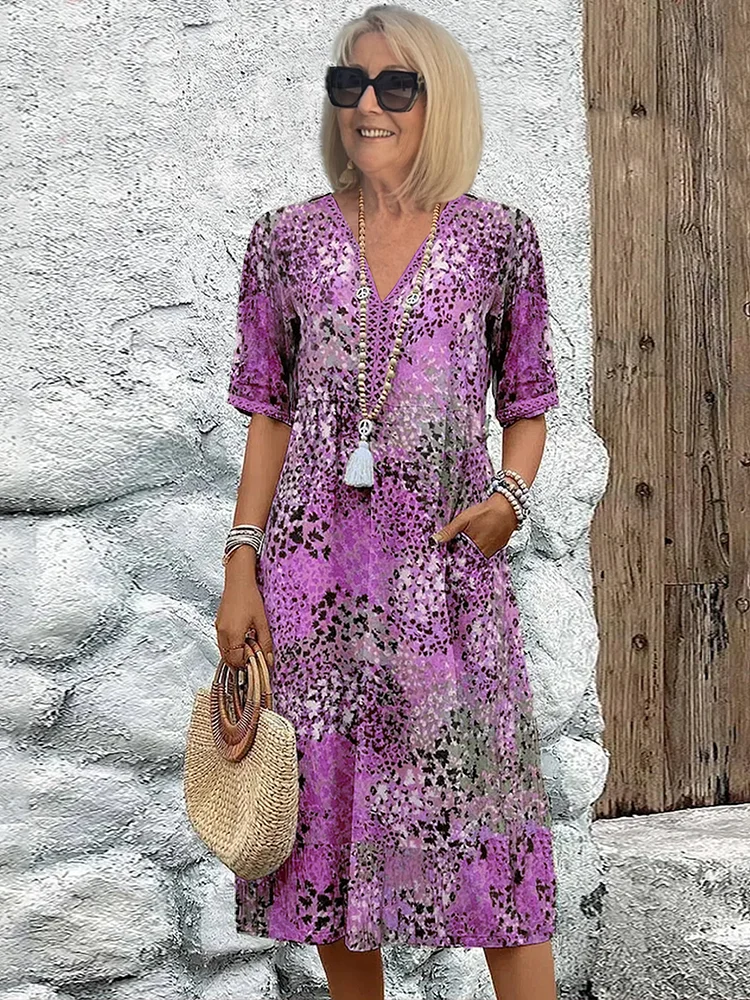 Cotton Linen Midi Dress