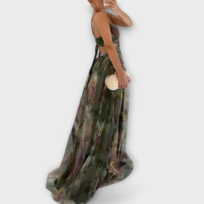 Mesh Maxi Dress - Elegant and Figure-Flattering