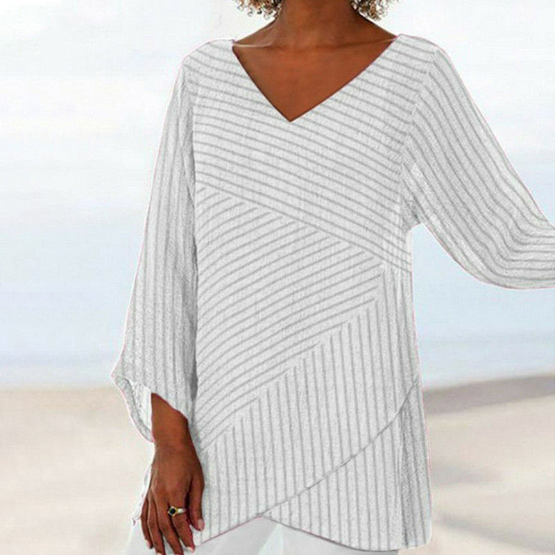 Striped Draped Top