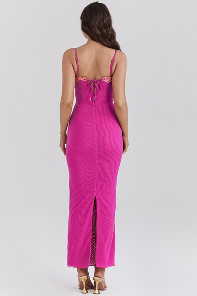 Faylinn | Lace Slit Maxi Dress