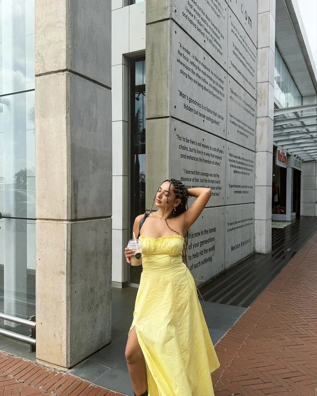 Elandra | Lemon Midi Dress