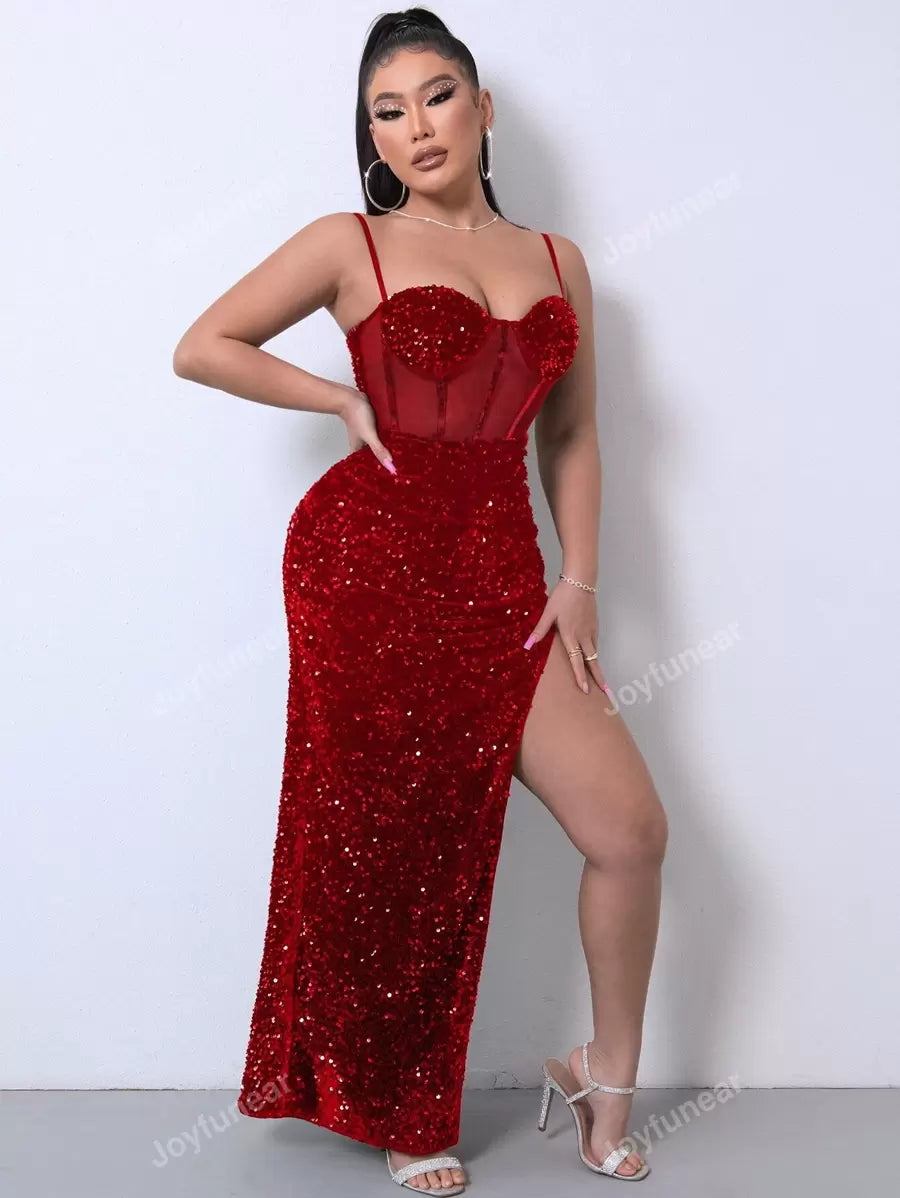 Glitter tulle evening dress "Romantic Dinner" – Elegant & refined
