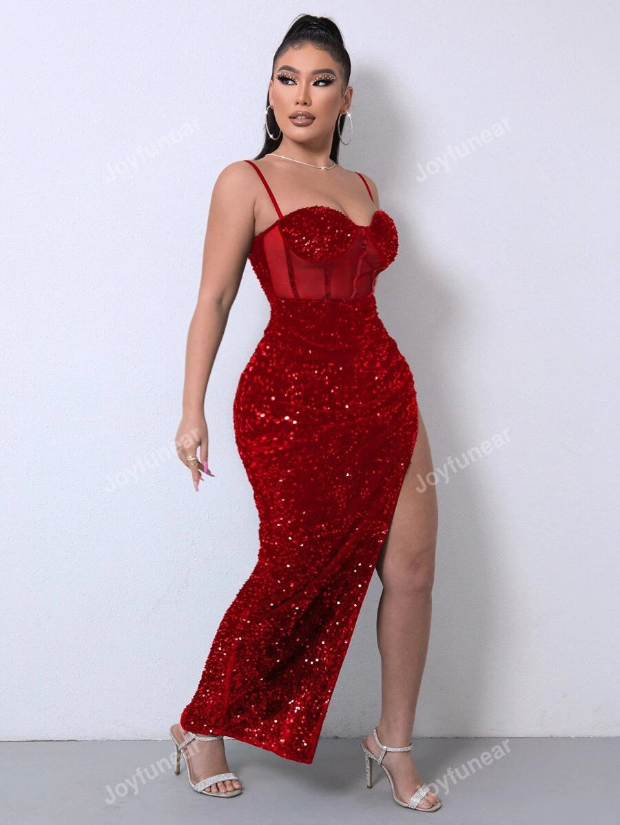 Glitter tulle evening dress "Romantic Dinner" – Elegant & refined