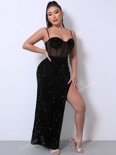 Glitter tulle evening dress "Romantic Dinner" – Elegant & refined
