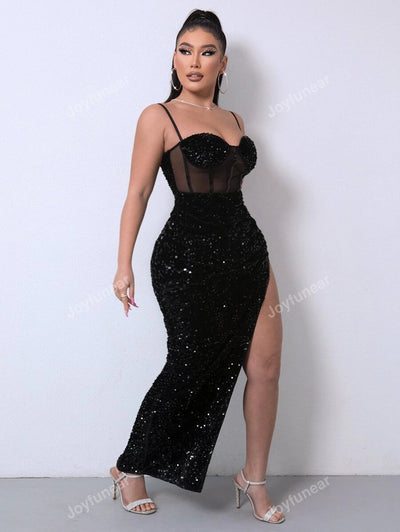 Glitter tulle evening dress "Romantic Dinner" – Elegant & refined