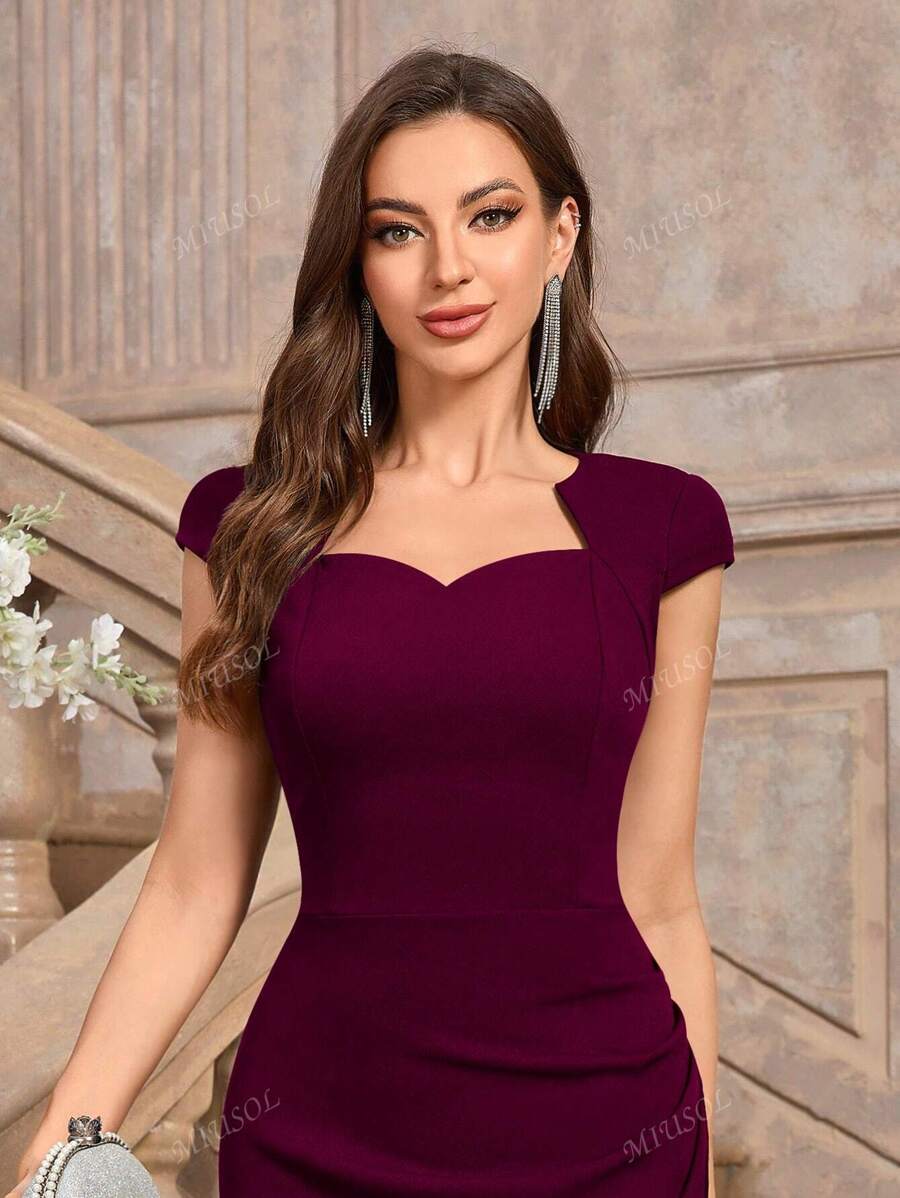 Solid bodycon dress "Cocktail Hour" – Elegant & refined