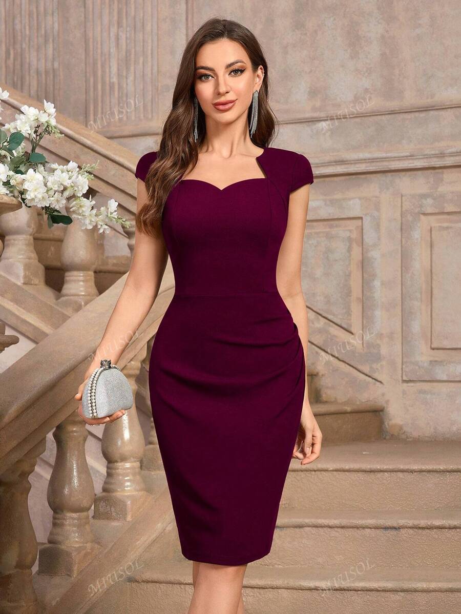 Solid bodycon dress "Cocktail Hour" – Elegant & refined