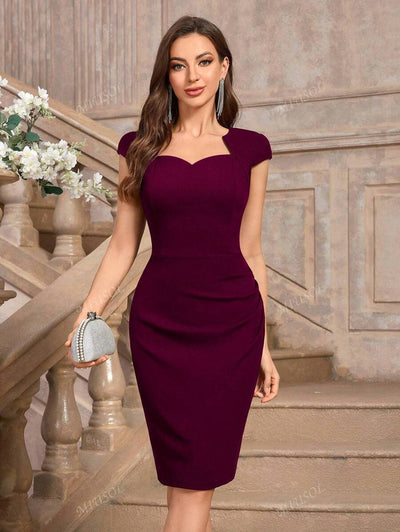 Solid bodycon dress "Cocktail Hour" – Elegant & refined