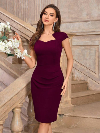 Solid bodycon dress "Cocktail Hour" – Elegant & refined