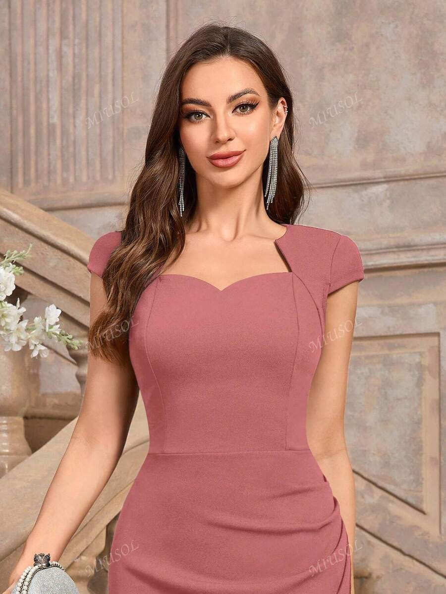Solid bodycon dress "Cocktail Hour" – Elegant & refined