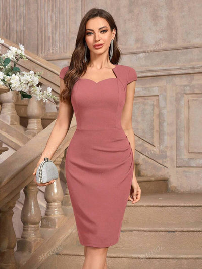 Solid bodycon dress "Cocktail Hour" – Elegant & refined