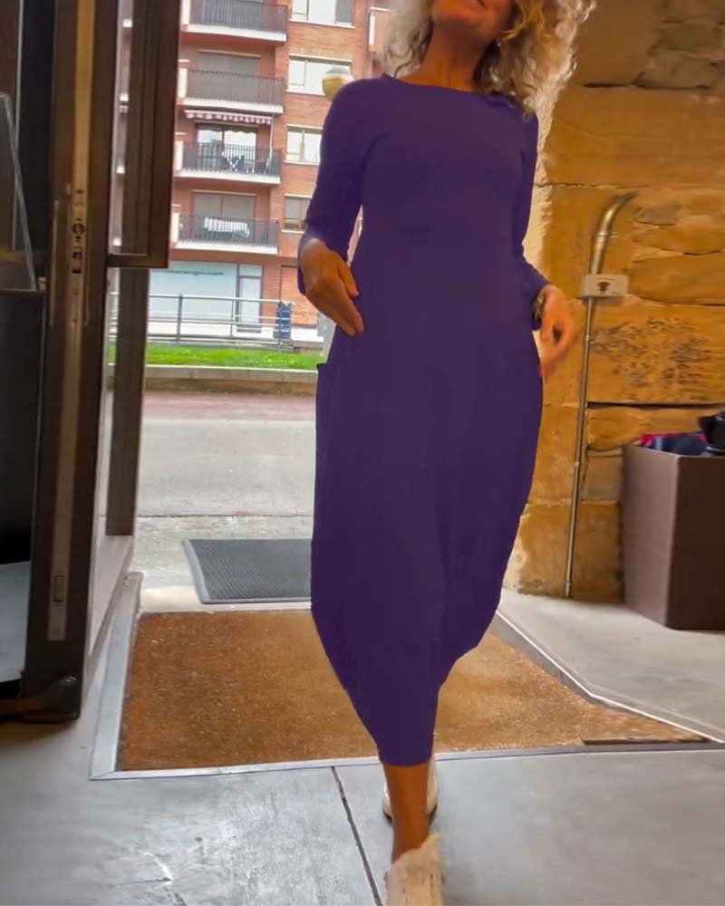 Elena | Casual Plain Dress
