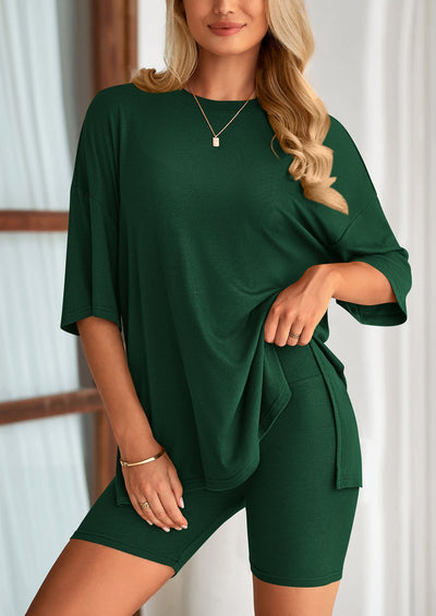Oversized Set - Soft Tee & Stretch Shorts