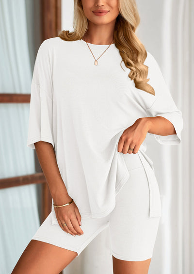 Oversized Set - Soft Tee & Stretch Shorts