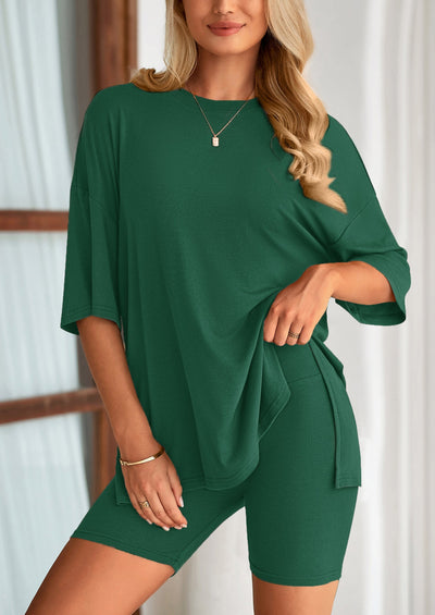 Oversized Set - Soft Tee & Stretch Shorts
