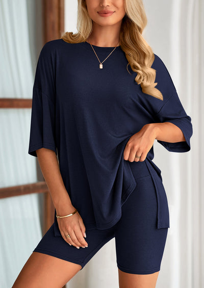 Oversized Set - Soft Tee & Stretch Shorts