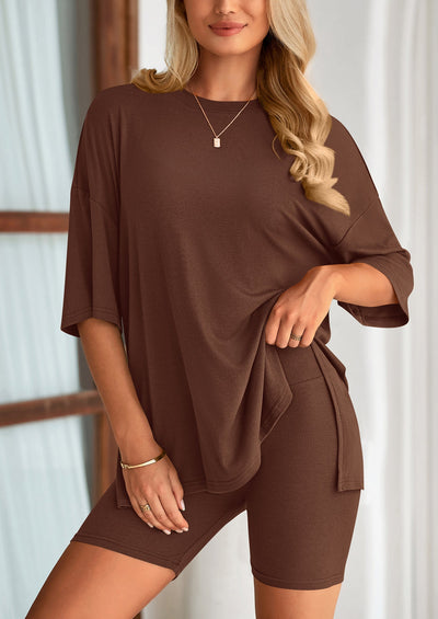 Oversized Set - Soft Tee & Stretch Shorts