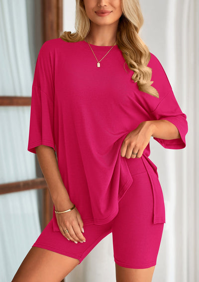 Oversized Set - Soft Tee & Stretch Shorts