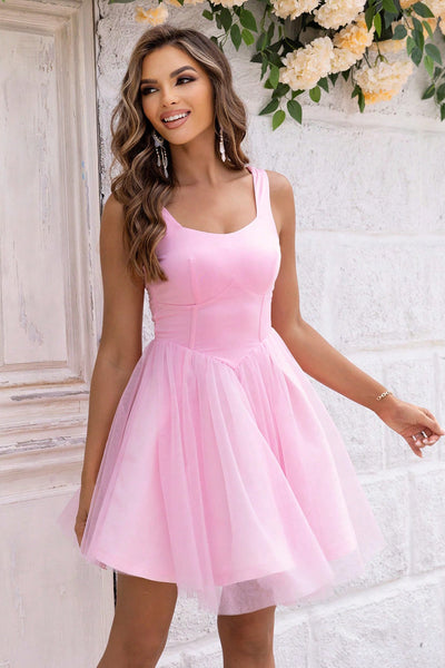 Classy Pink Mini Dress