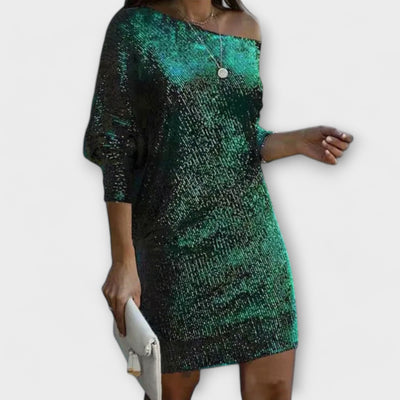 Sequin Contrast Dress