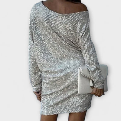 Sequin Contrast Dress