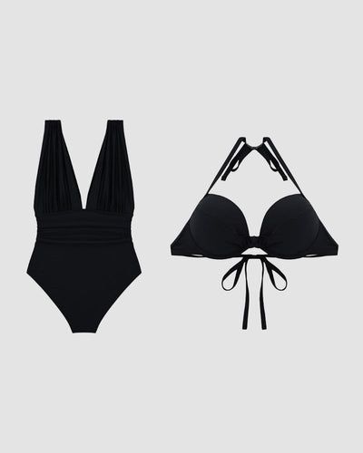 Deep V-Neck Swimsuit