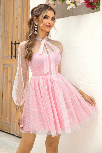 Polka Dot Mesh Dress