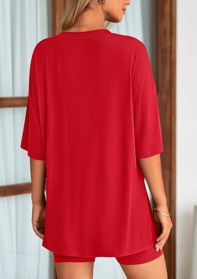 Oversized Set - Soft Tee & Stretch Shorts