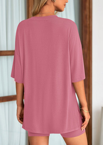 Oversized Set - Soft Tee & Stretch Shorts