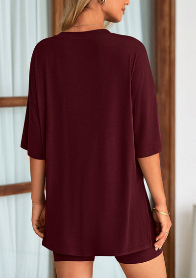 Oversized Set - Soft Tee & Stretch Shorts