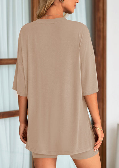 Oversized Set - Soft Tee & Stretch Shorts