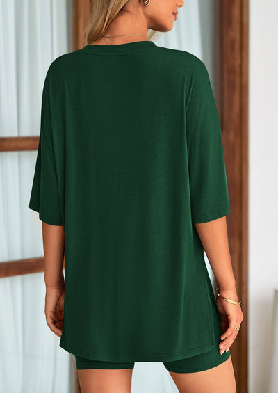 Oversized Set - Soft Tee & Stretch Shorts
