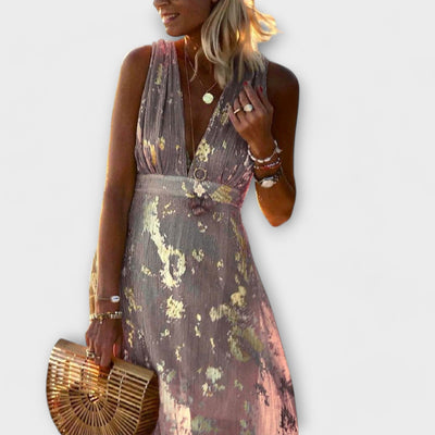 V-neck Sequin Dress
