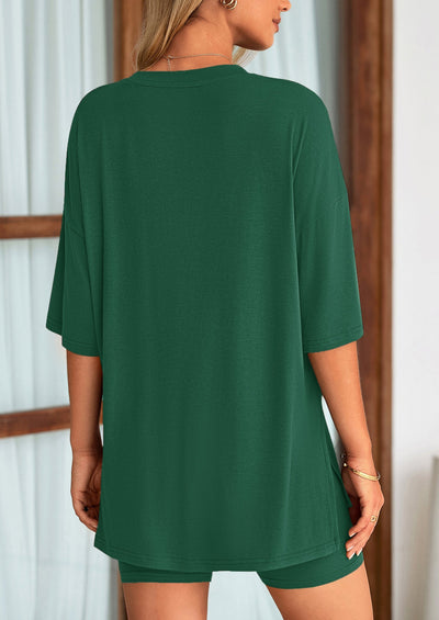 Oversized Set - Soft Tee & Stretch Shorts