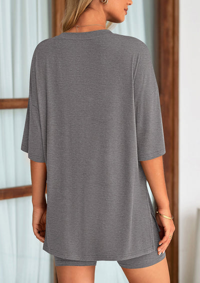 Oversized Set - Soft Tee & Stretch Shorts
