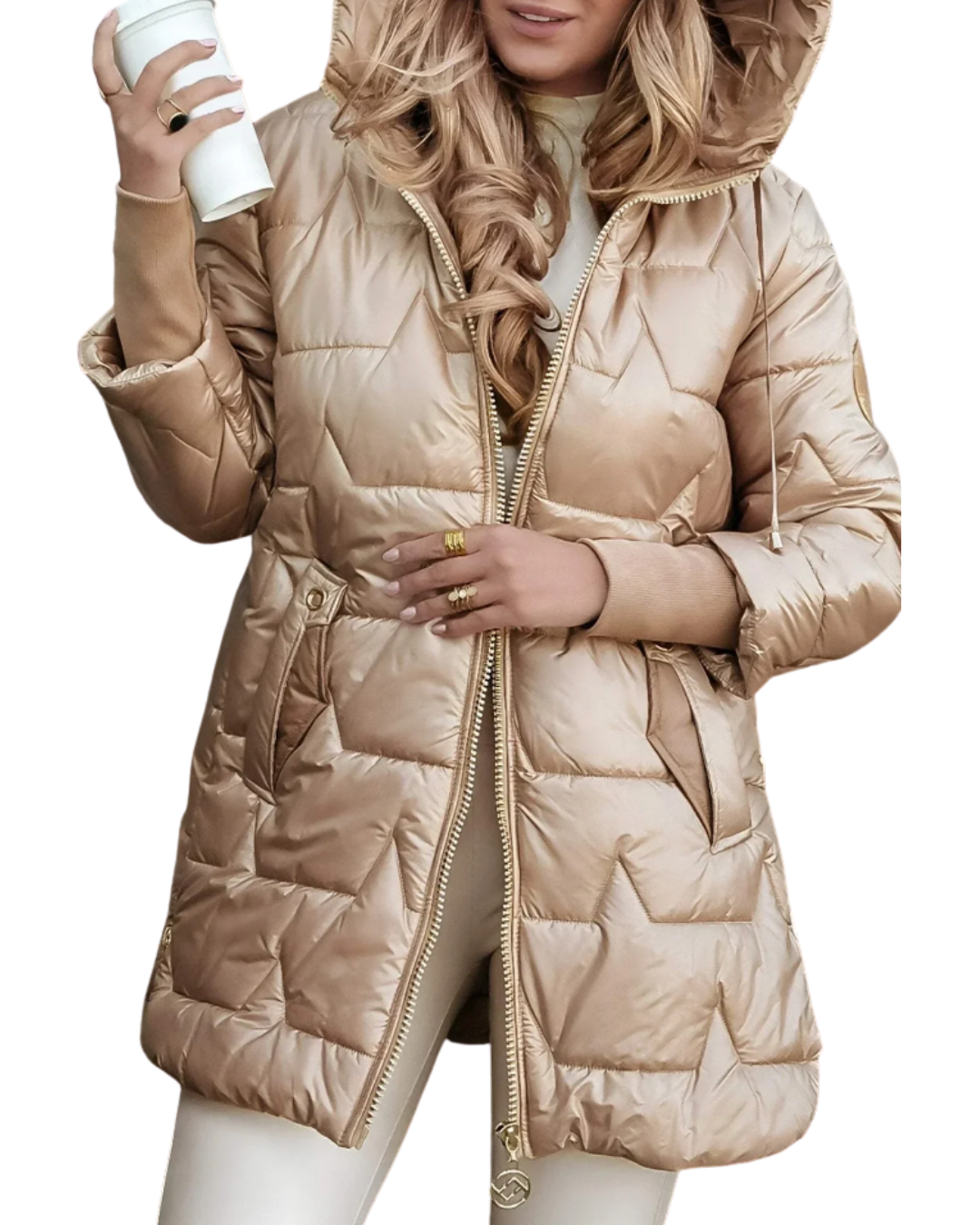 Nolwen | Elegant Winter Coat with Hood and Padding