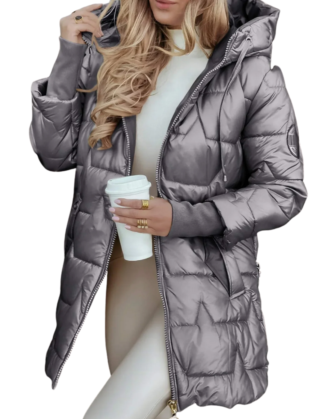 Nolwen | Elegant Winter Coat with Hood and Padding