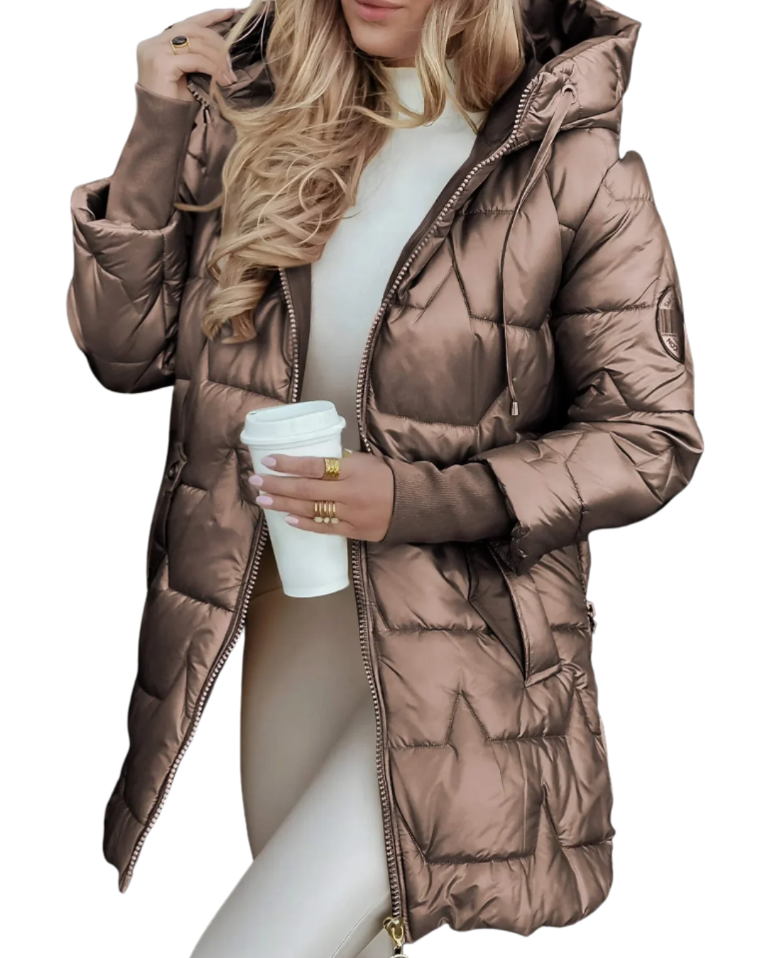 Nolwen | Elegant Winter Coat with Hood and Padding