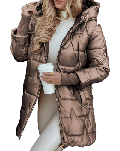 Nolwen | Elegant Winter Coat with Hood and Padding