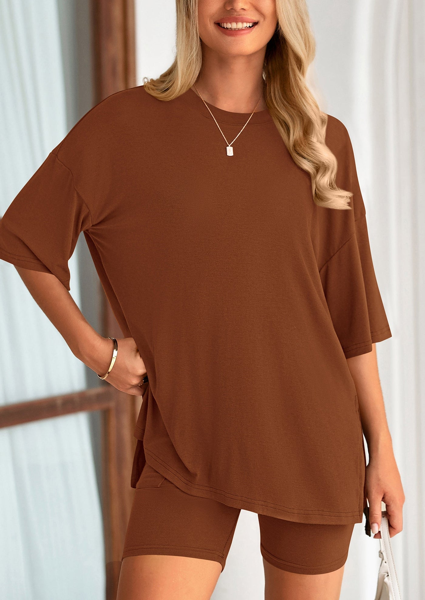 Oversized Set - Soft Tee & Stretch Shorts