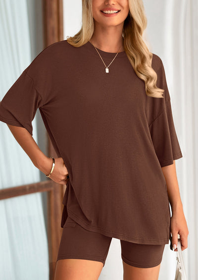 Oversized Set - Soft Tee & Stretch Shorts