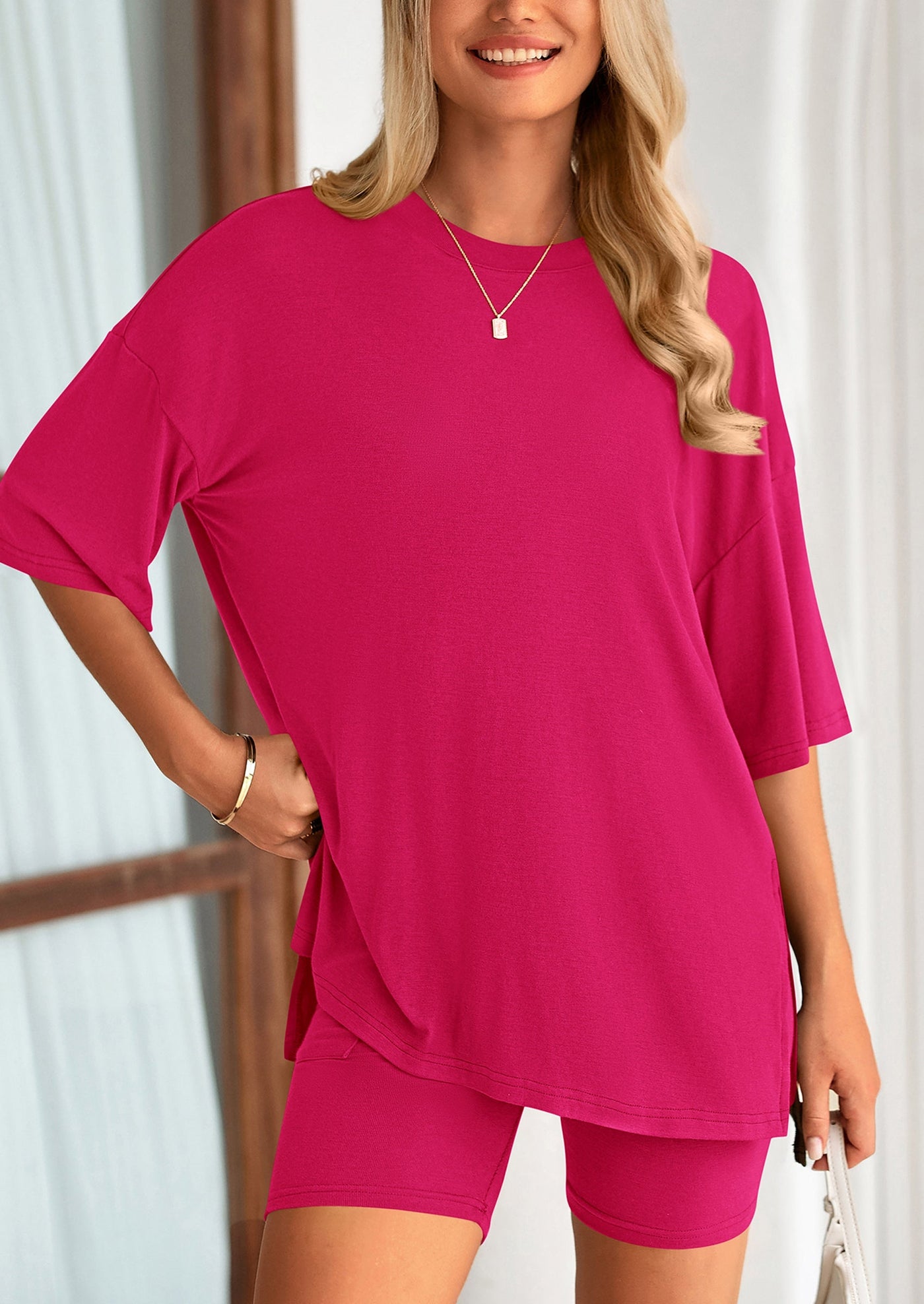 Oversized Set - Soft Tee & Stretch Shorts