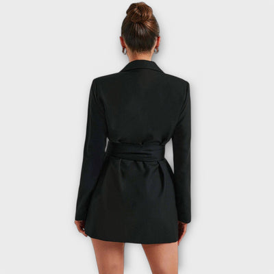 V-Neck Blazer Dress