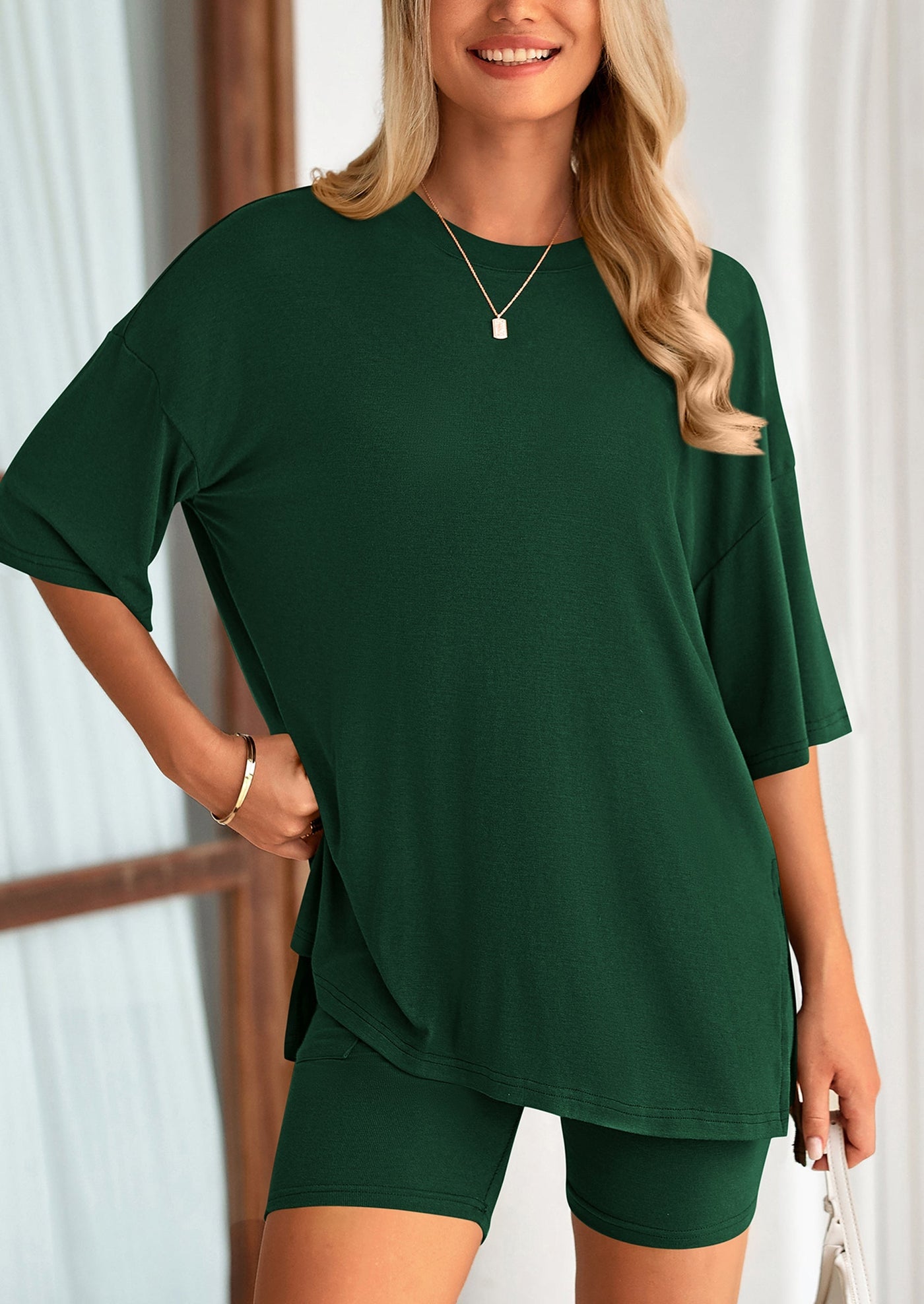 Oversized Set - Soft Tee & Stretch Shorts