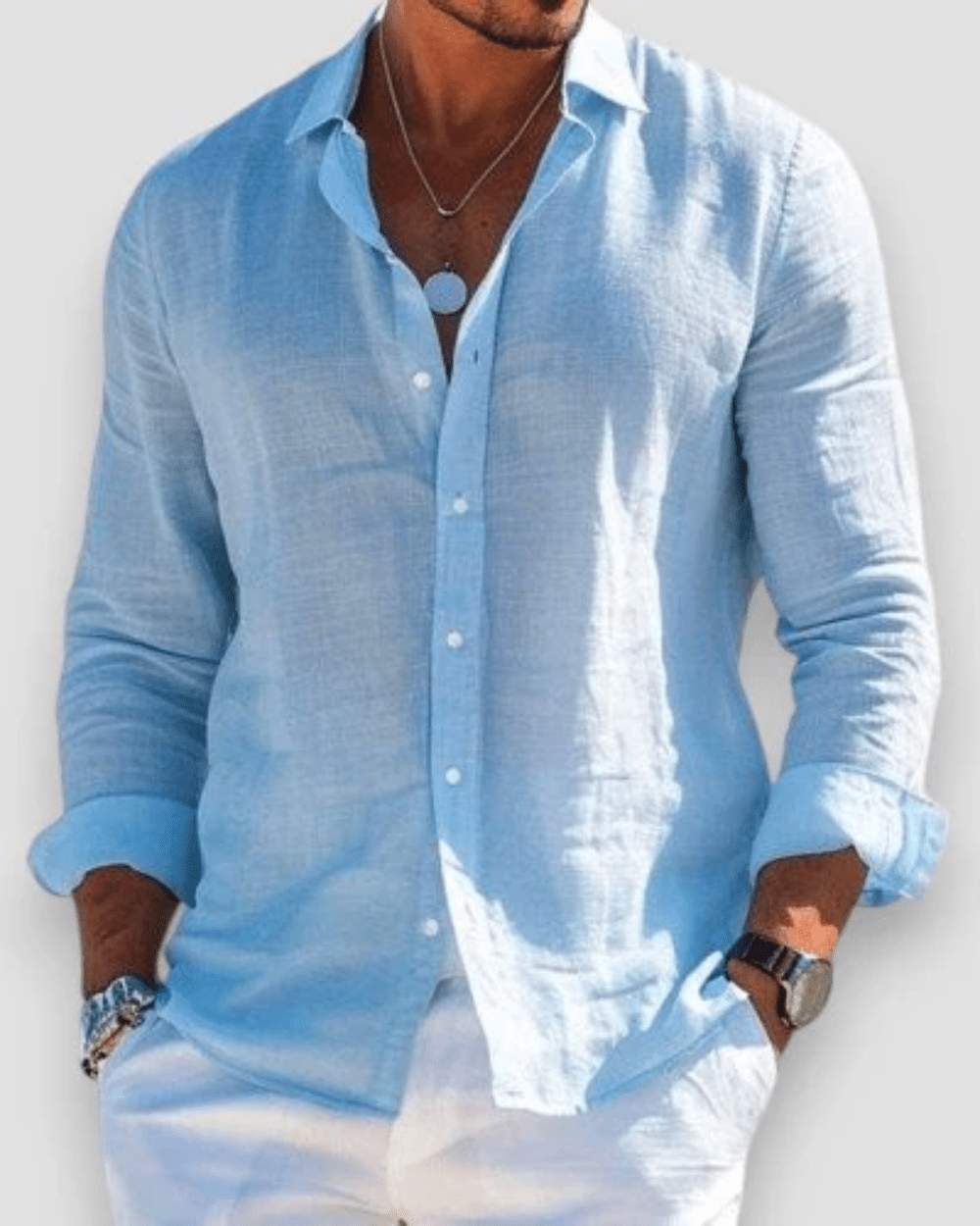 Linen Button-Up Shirt