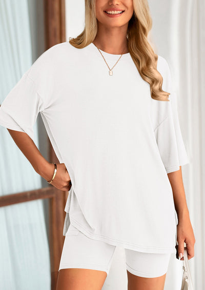 Oversized Set - Soft Tee & Stretch Shorts
