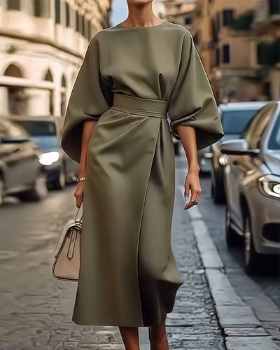 Elegant Lantern Sleeve Dress