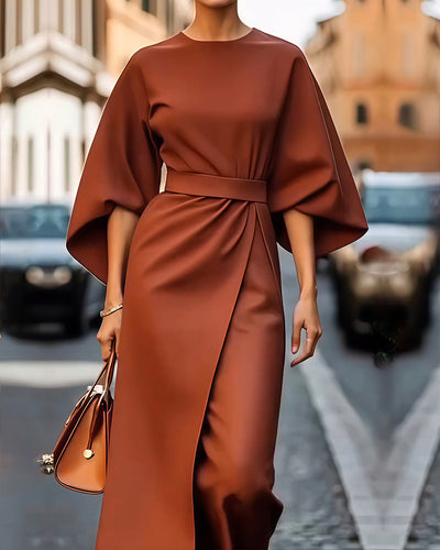Elegant Lantern Sleeve Dress
