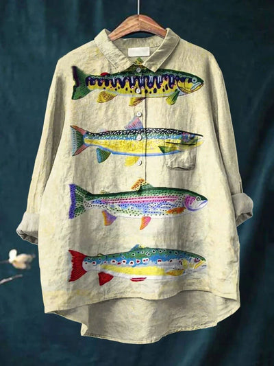 Vis Kunst Shirt – Authentiek & vrij